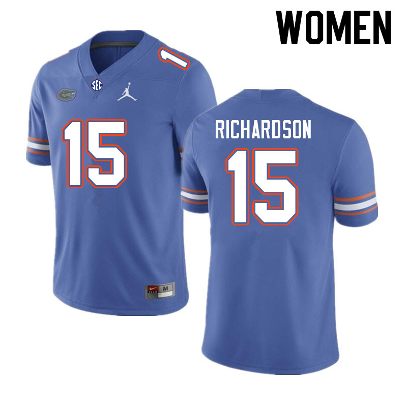 Women #15 Anthony Richardson Florida Gators College Football Jerseys Sale-Royal - Click Image to Close